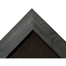 Load image into Gallery viewer, Burlap fabric bulletin board - Black Fabric - Black Barnwood frame
