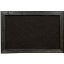 Load image into Gallery viewer, Burlap fabric bulletin board - Black Fabric - Black Barnwood frame