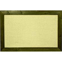 Load image into Gallery viewer, Burlap fabric bulletin board - Cream Fabric - Black Barnwood frame - 24X24 - 1.5 inch wide frame - GL1