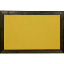 Load image into Gallery viewer, Burlap fabric bulletin board - Light Gold Fabric - Black Barnwood frame
