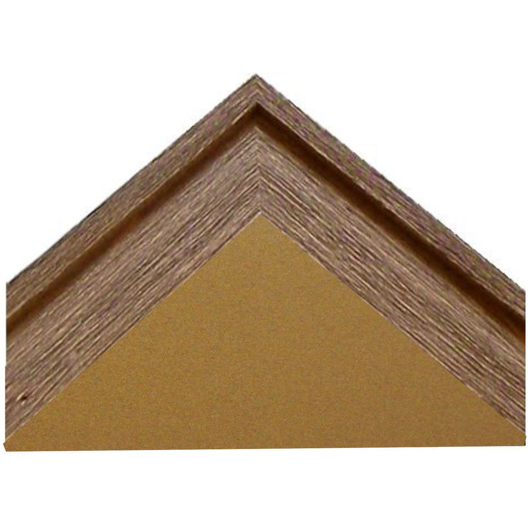 Cork Board with Medium Picture Frame - Brown Barnwood 83138-301