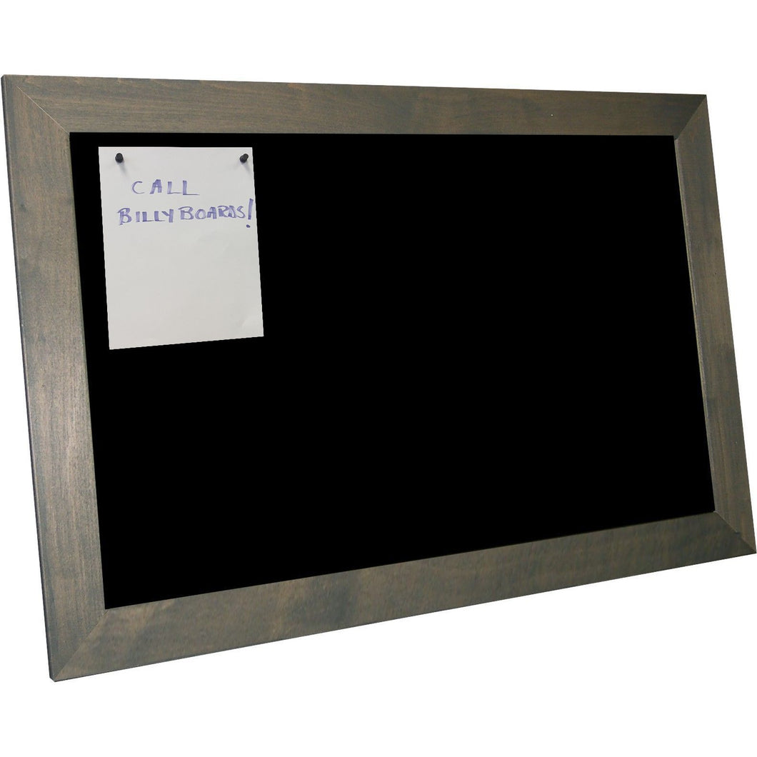 Black Magnetic Bulletin Board - Blue/Grey  Barnwood Frame