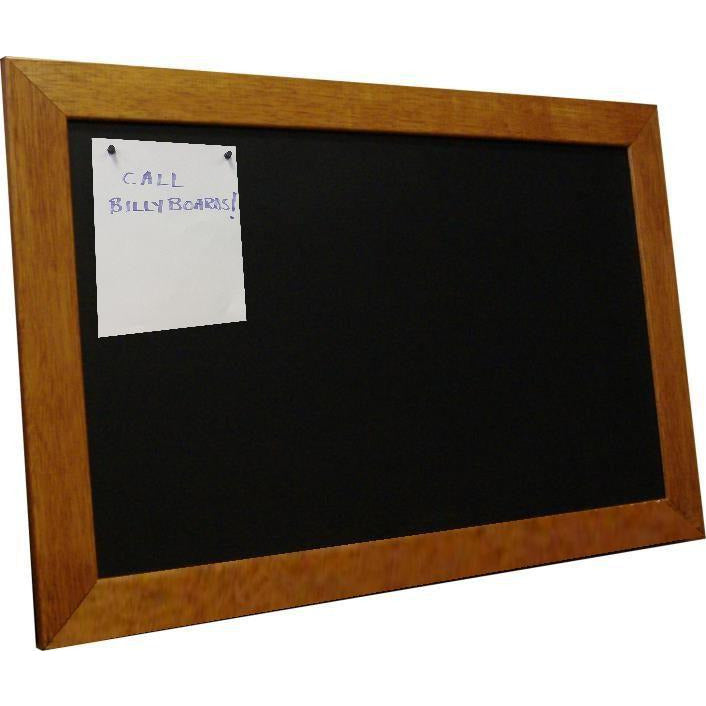 Black Magnetic Bulletin Board - Vintage Honey Frame