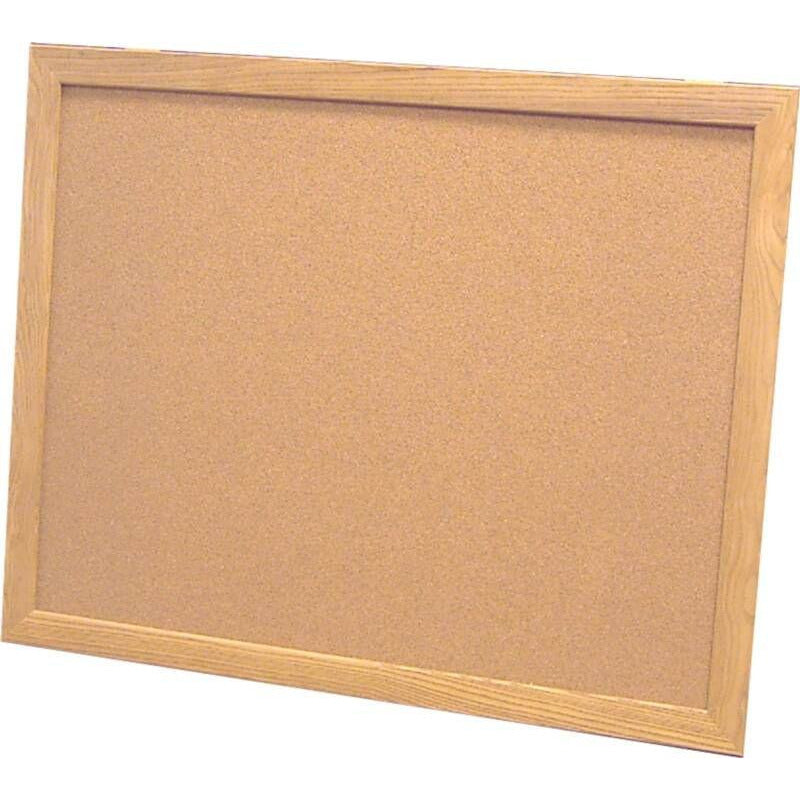 Economy Wood Framed Cork Board - Golden Oak Finish - 12X18 - GL1