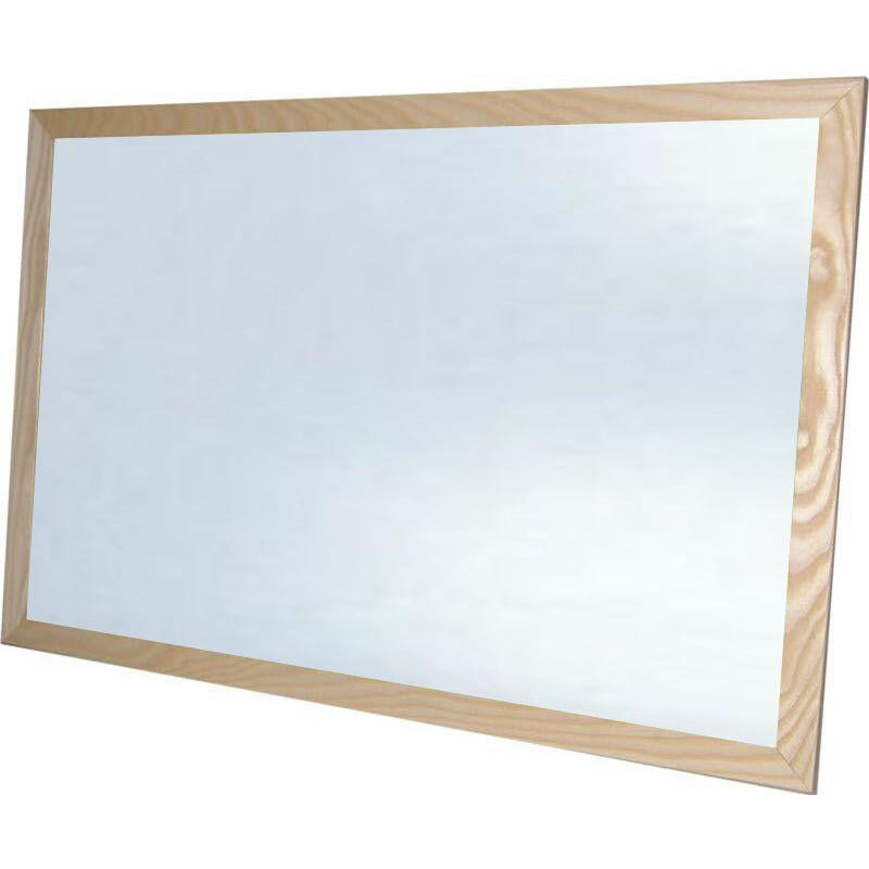 Economy Wood Framed White Dry Erase Board - Natural Finish
