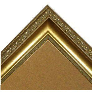 Cork Board with Medium Picture Frame - Ornate Gold G2807