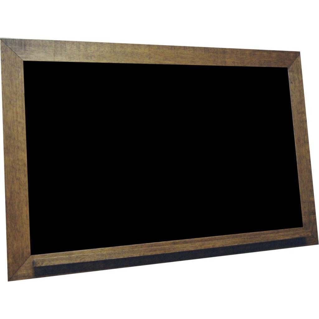 Classic Schoolhouse Black Chalkboard - Vintage Walnut Frame