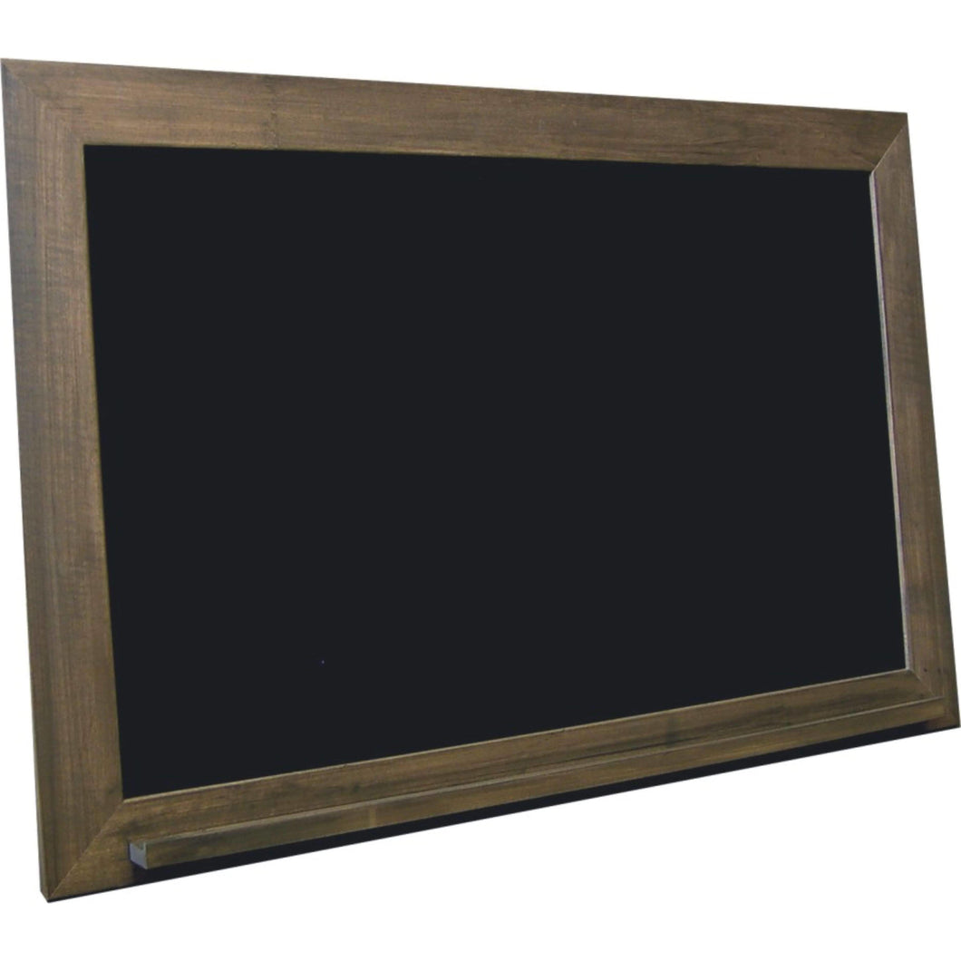 Classic Schoolhouse Black Chalkboard - Brown Barnwood Frame