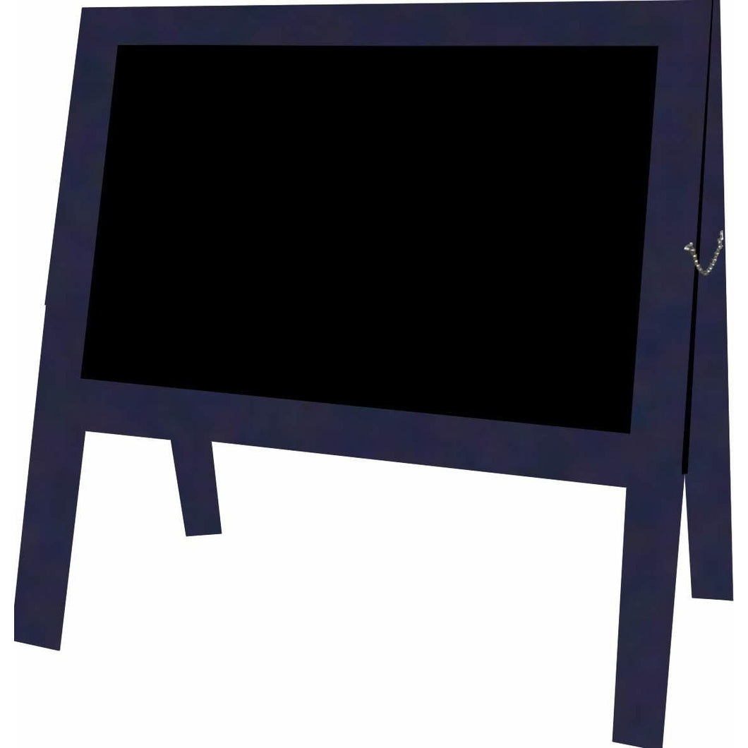 Outdoor Little Peddler Chalkboard Easel - Sapphire Blue - With Legs - Wide Orientation