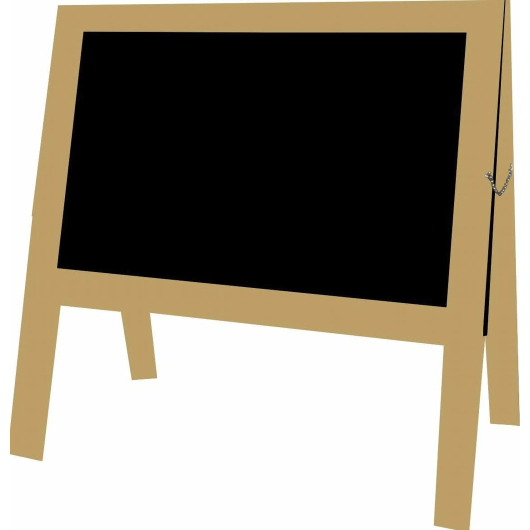 Outdoor Little Peddler Chalkboard Easel - Taupe - With Legs - Wide Orientation