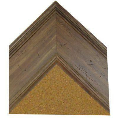 Cork Board with Wide Picture Frame - Aged Coffee Pine G8096