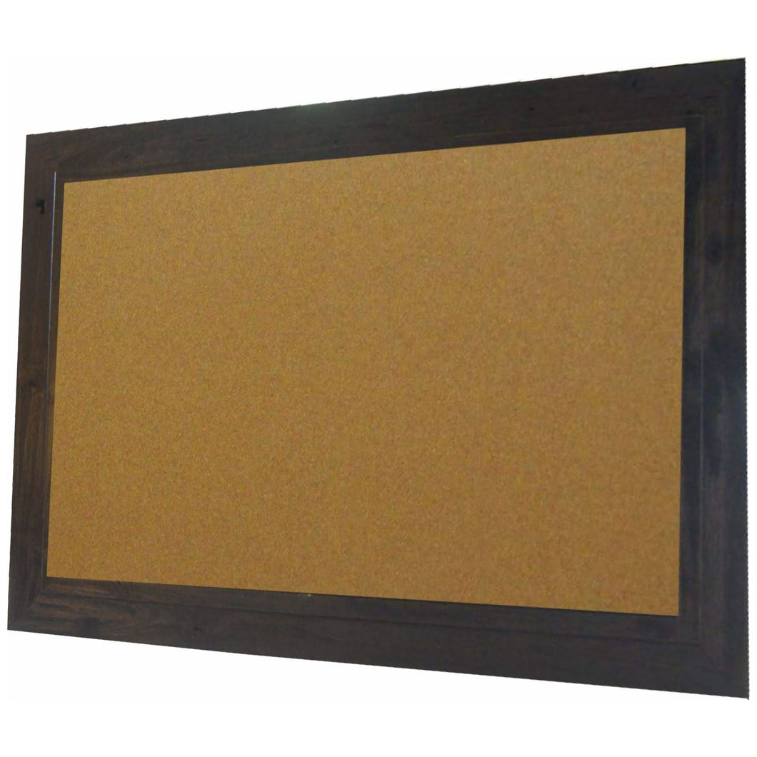 American Barnwood Cork Board  -  Coffee Bean Barnwood Frame  - 30x30 - GL4
