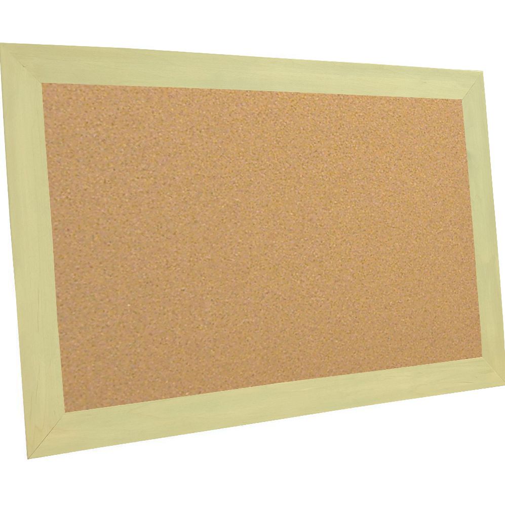 Classic Schoolhouse Cork Board - Sunbleached Barnwood Frame-24X24-GL1