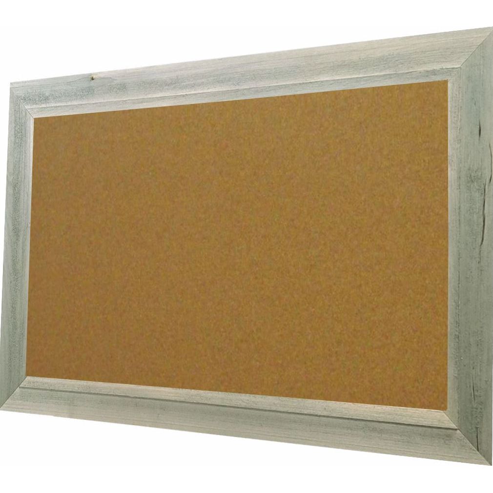 Cork Board with American Barnwood Frame - Grey Driftwood