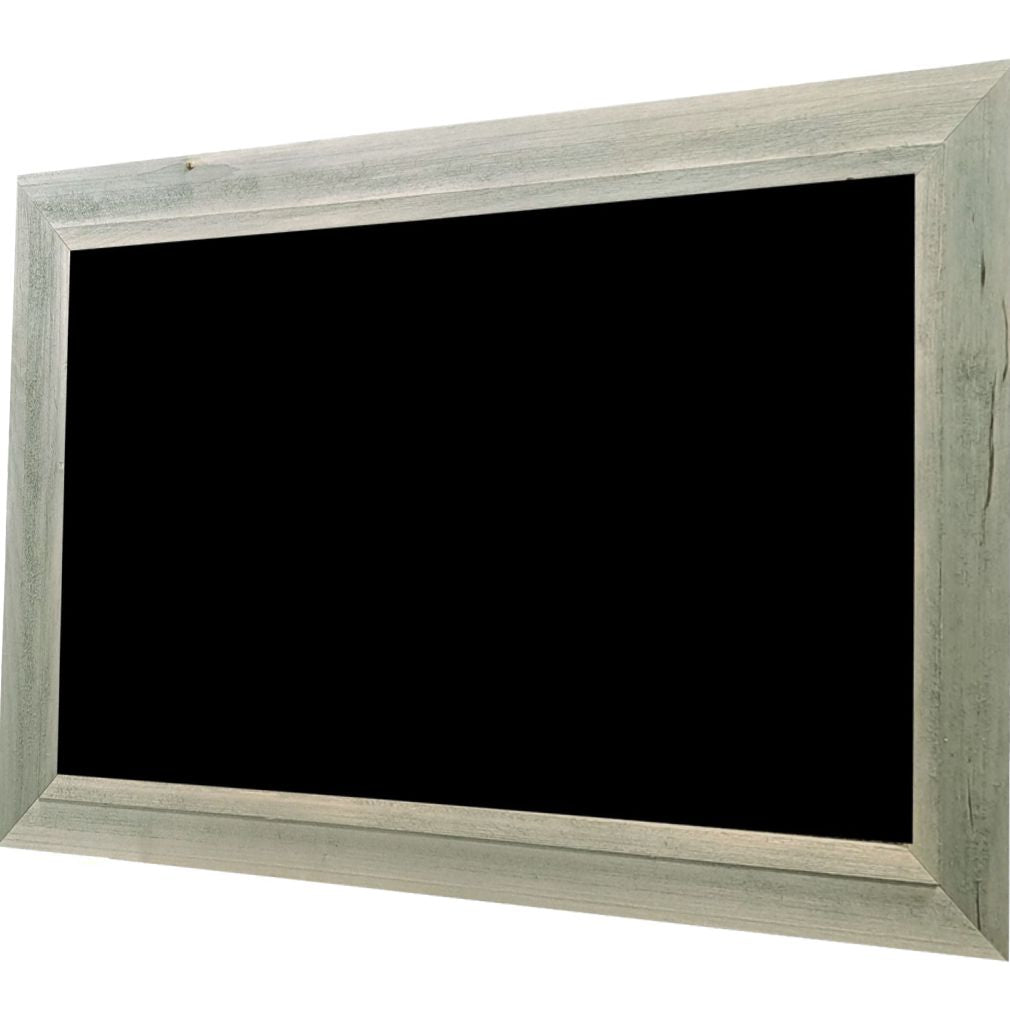 American Barnwood Black Chalkboard - Grey Driftwood Frame