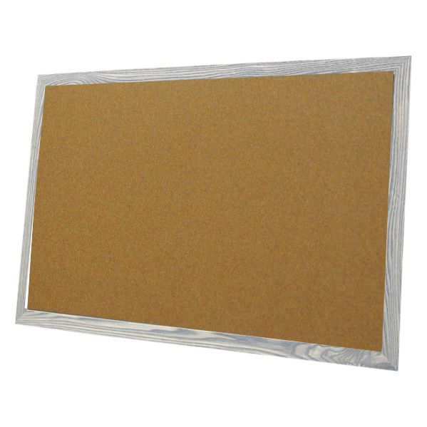 Economy Wood Framed Corkboard - Grey Barnwood Finish-30x36-GL4