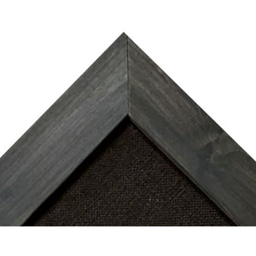 Burlap fabric bulletin board - Black Fabric - Black Barnwood frame