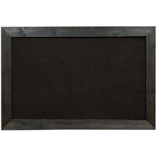 Load image into Gallery viewer, Burlap fabric bulletin board - Black Fabric - Black Barnwood frame
