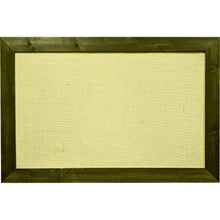 Load image into Gallery viewer, Burlap fabric bulletin board - Cream Fabric - Black Barnwood frame - 24X24 - 1.5 inch wide frame - GL1
