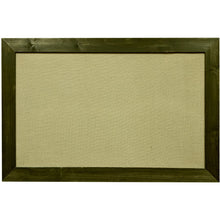 Load image into Gallery viewer, Burlap fabric bulletin board - Oatmeal Fabric - Black Barnwood frame - 24X24 - 1.5 inch wide frame - GL1
