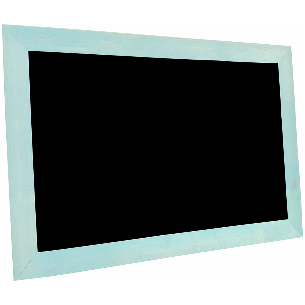Light Aqua Frame - Classic Schoolhouse Black Chalkboard - Nonmagnetic - 33X72 - GL4