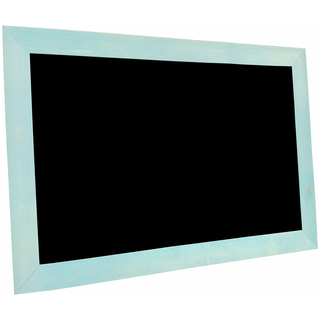 Classic Schoolhouse Black Chalkboard - Light Aqua Frame