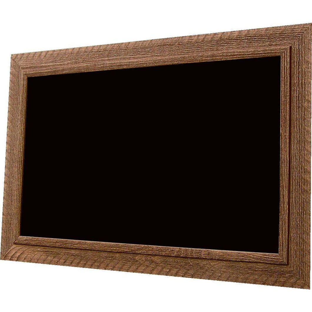 American Barnwood Black Chalkboard - Brown Barnwood Frame