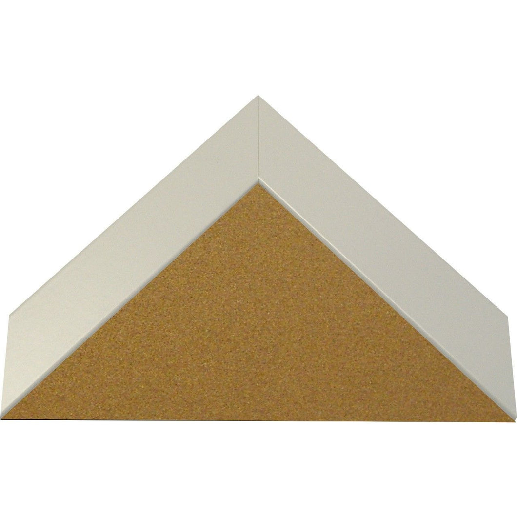 Cork Board with Narrow Picture Frame - White Satin BW26276