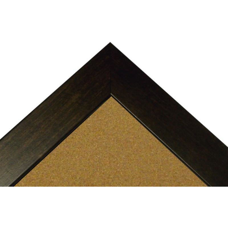 Cork Board with Wide Picture Frame - Espresso Walnut BW66061