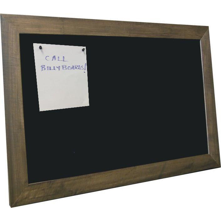 Black Magnetic Bulletin Board - Brown Barnwood Frame