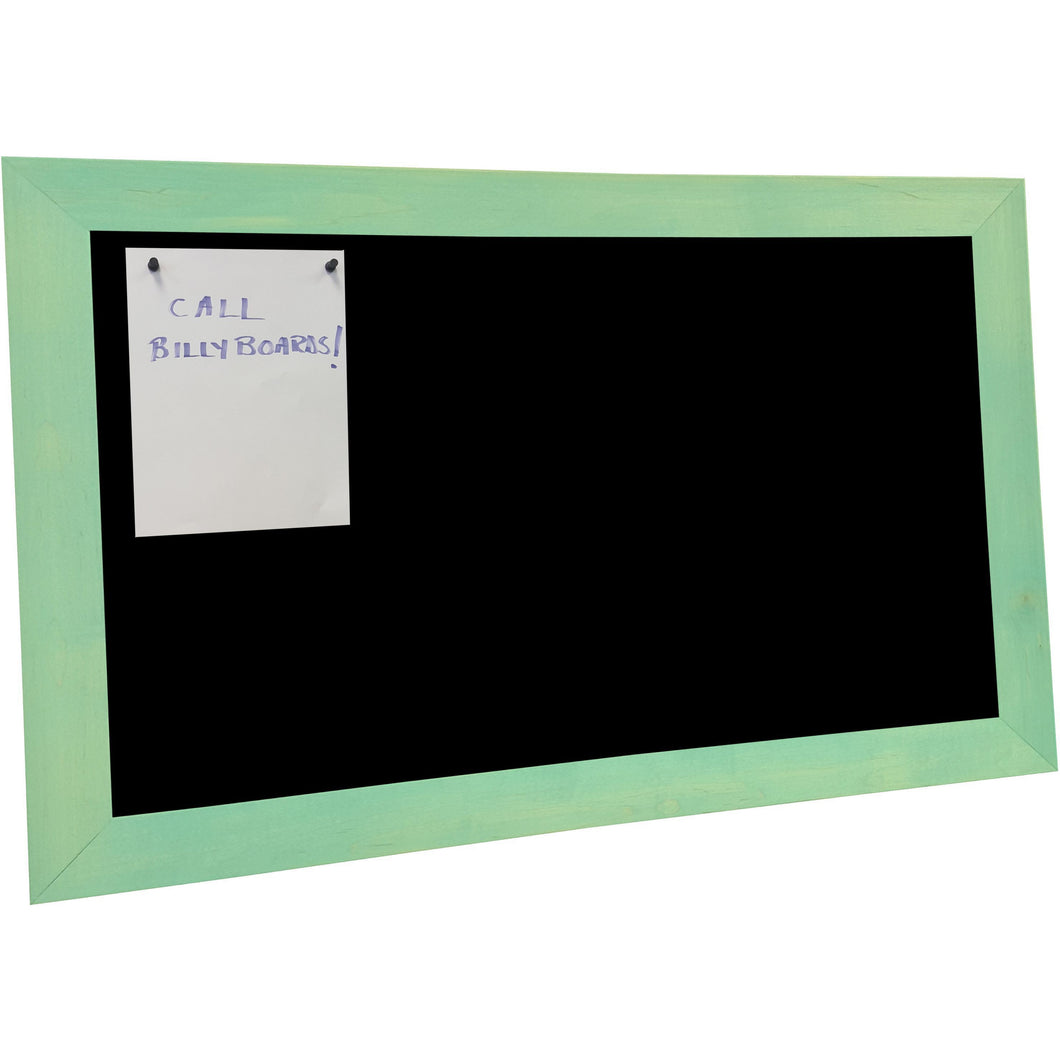 Black Magnetic Bulletin Board - Light Aqua Frame