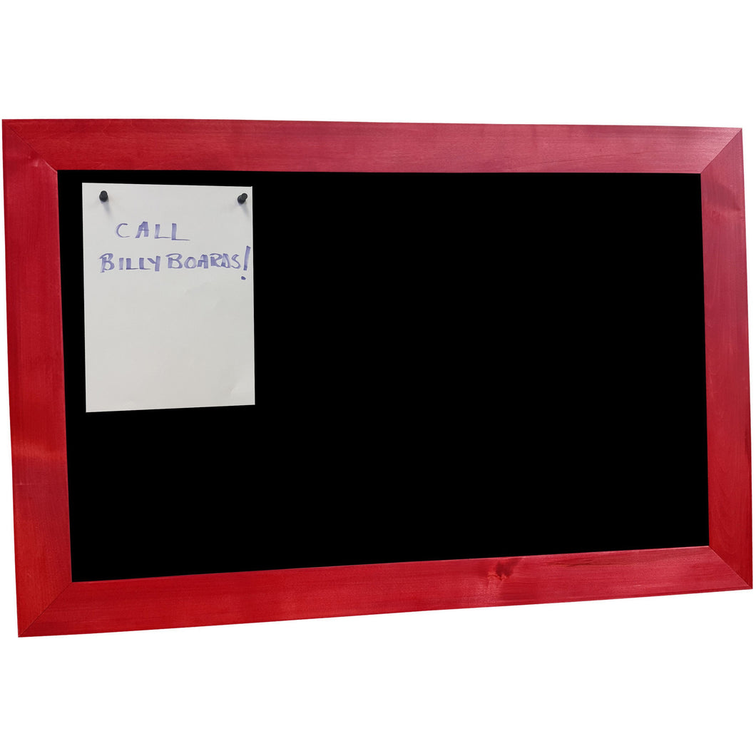 Black Magnetic Bulletin Board - Red Barnwood Frame
