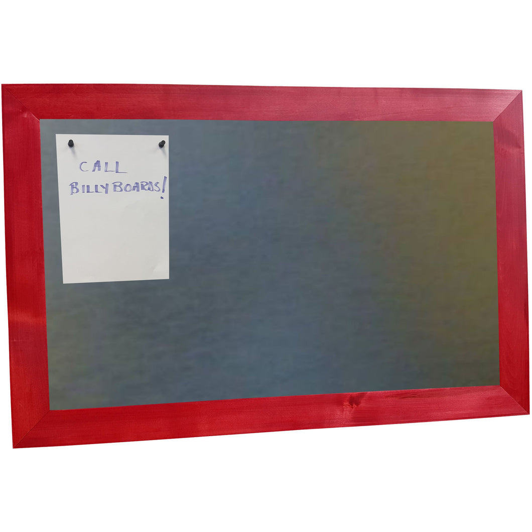 Galvanized Magnetic Bulletin Board - Red Barnwood Frame