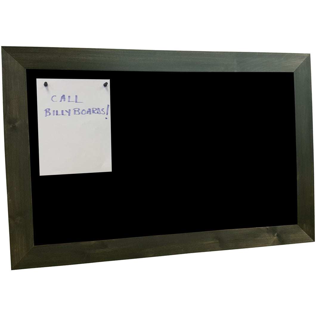Black Magnetic Bulletin Board - Black Barnwood Frame