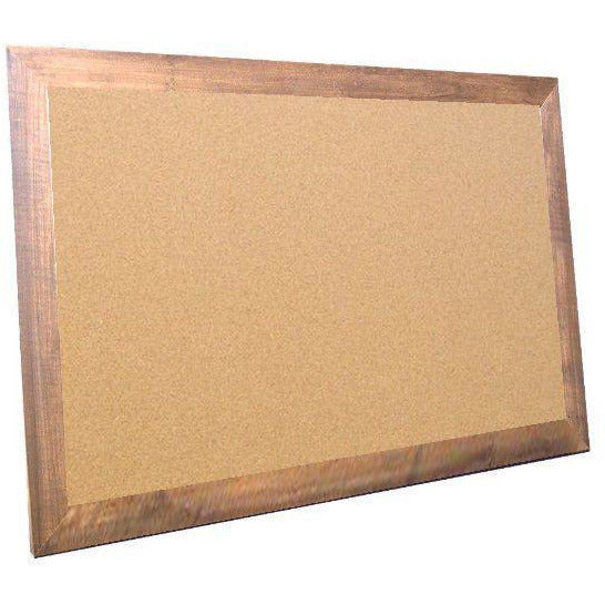 Classic Schoolhouse Cork Board - Vintage Walnut Frame