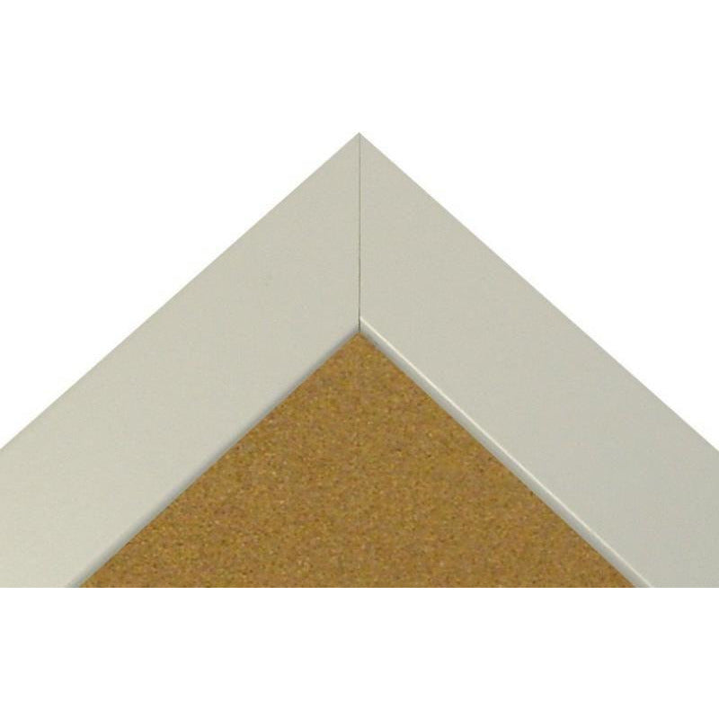 Cork Board with Wide Picture Frame - Satin White BW66276