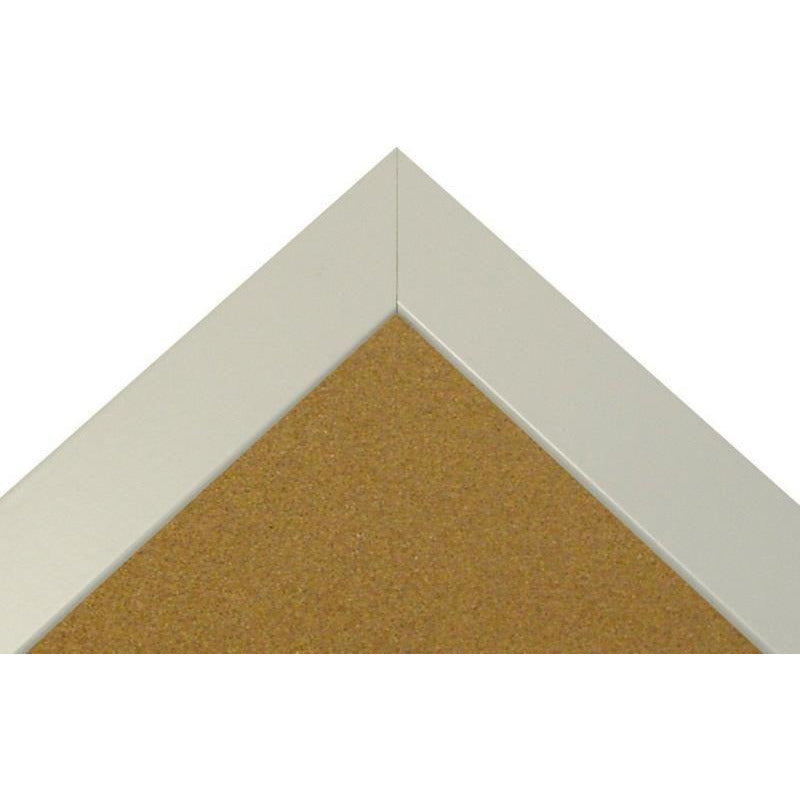 Cork Board with Medium PIcture Frame - White Satin BW74276