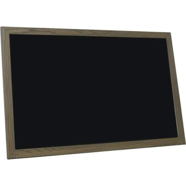 Economy Wood Framed Nonmagnetic Chalkboard - Aged Brown Finish-12X18-GL1