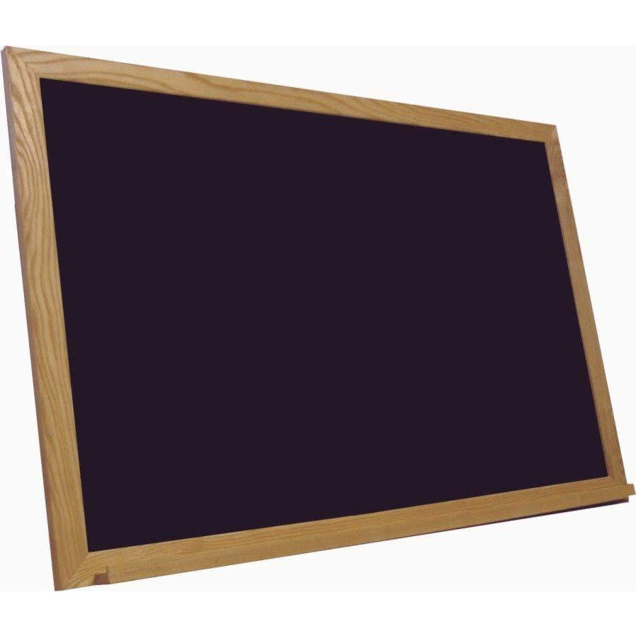 Economy Wood Framed Black Chalkboard - Golden Oak Finish