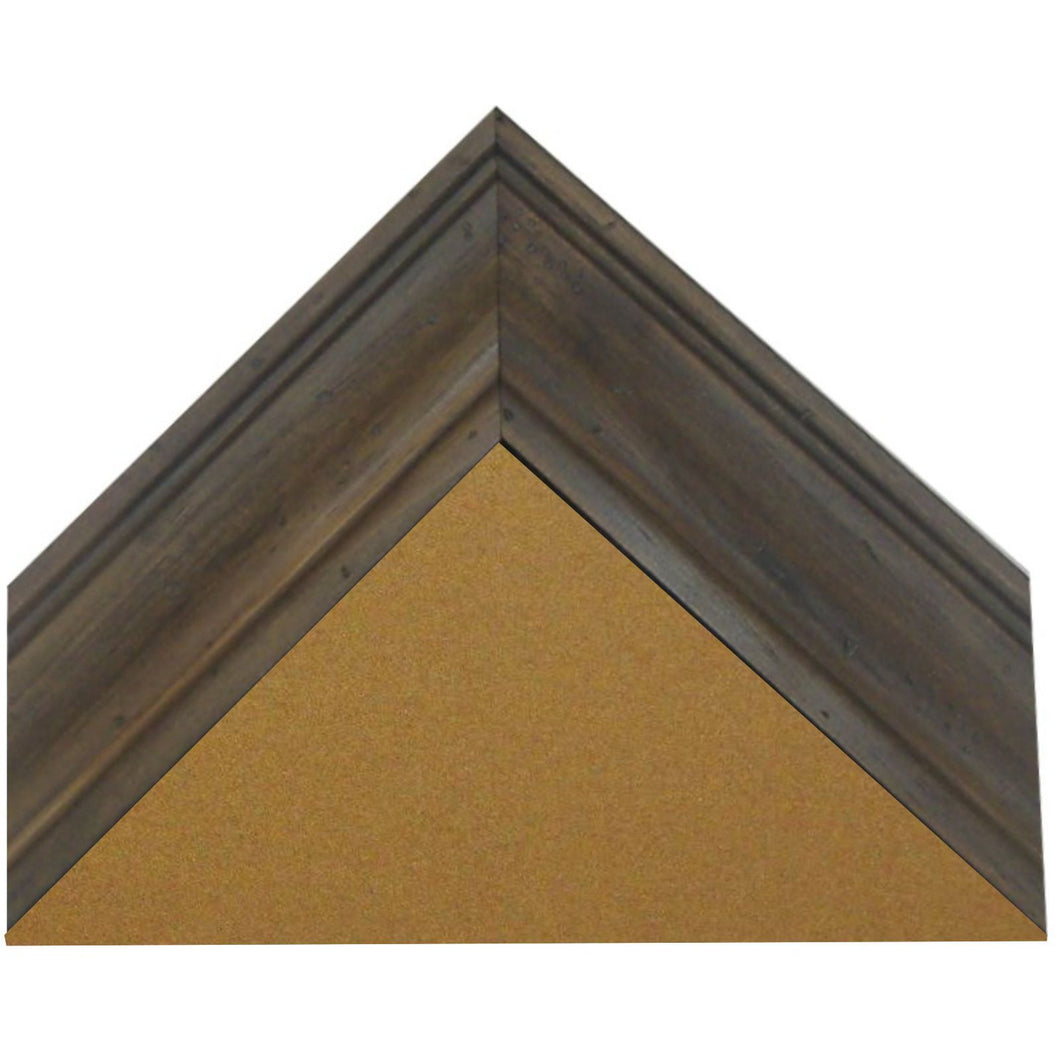 Cork Board with Medium Picture Frame - Brown/Grey Aged Pine G8101