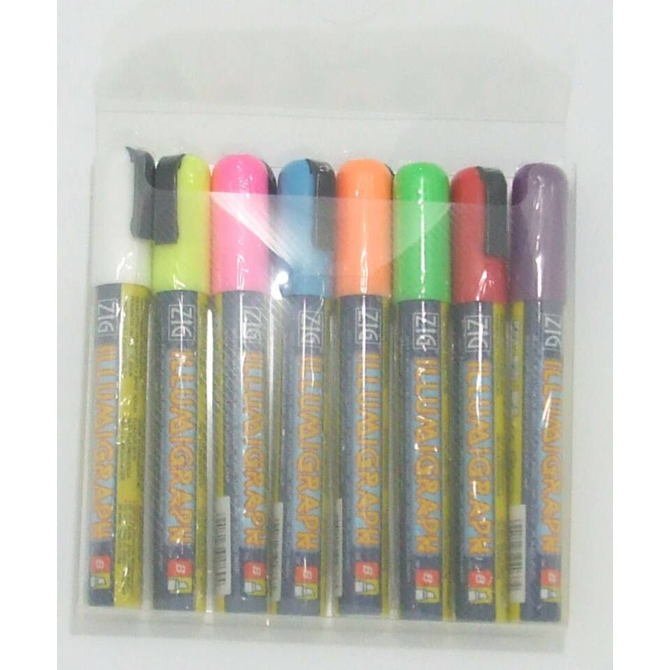 Wet erase markers - Zig Illumigraph 8PK colored assortment