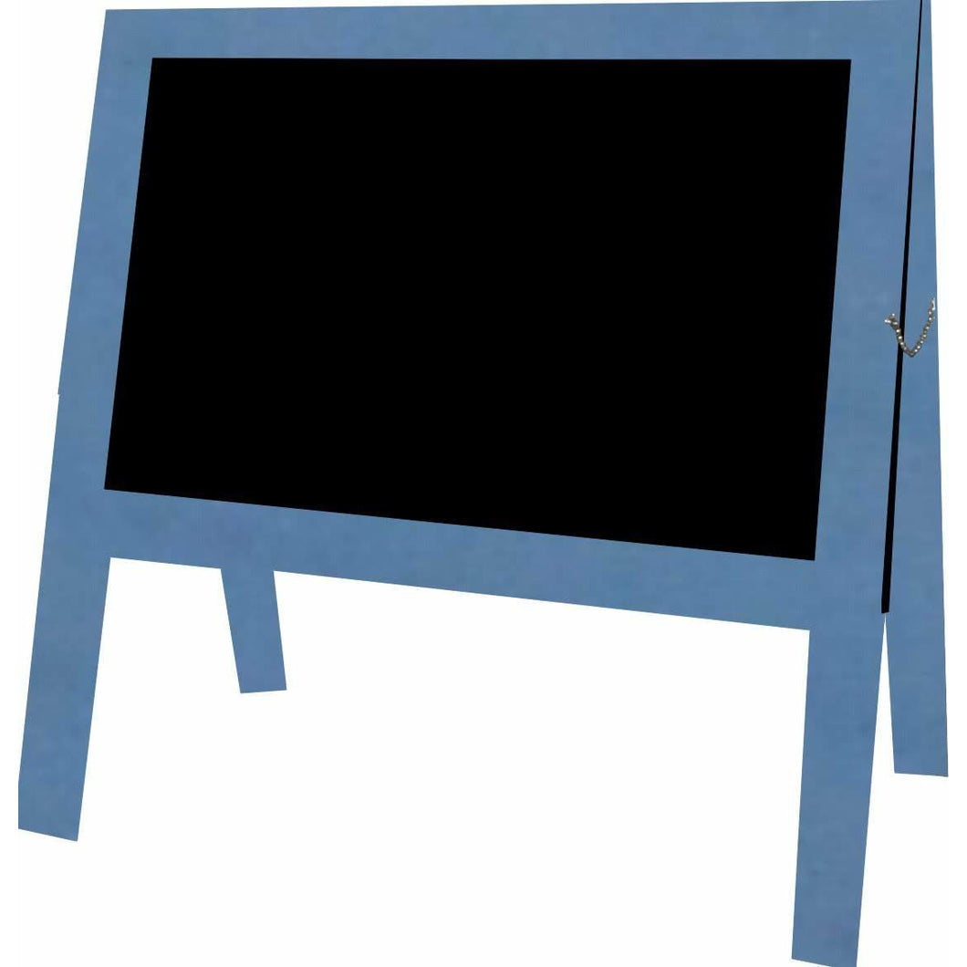 Outdoor Little Peddler Chalkboard Easel - Blue - With Legs - Wide Orientation