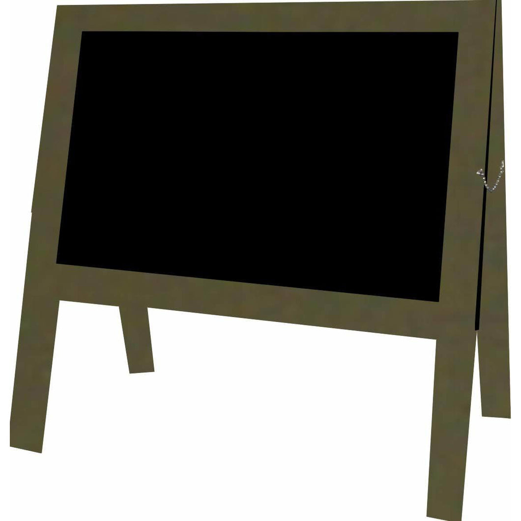 Outdoor Little Peddler Chalkboard Easel - Moss Green - With Legs - Wide Orientation