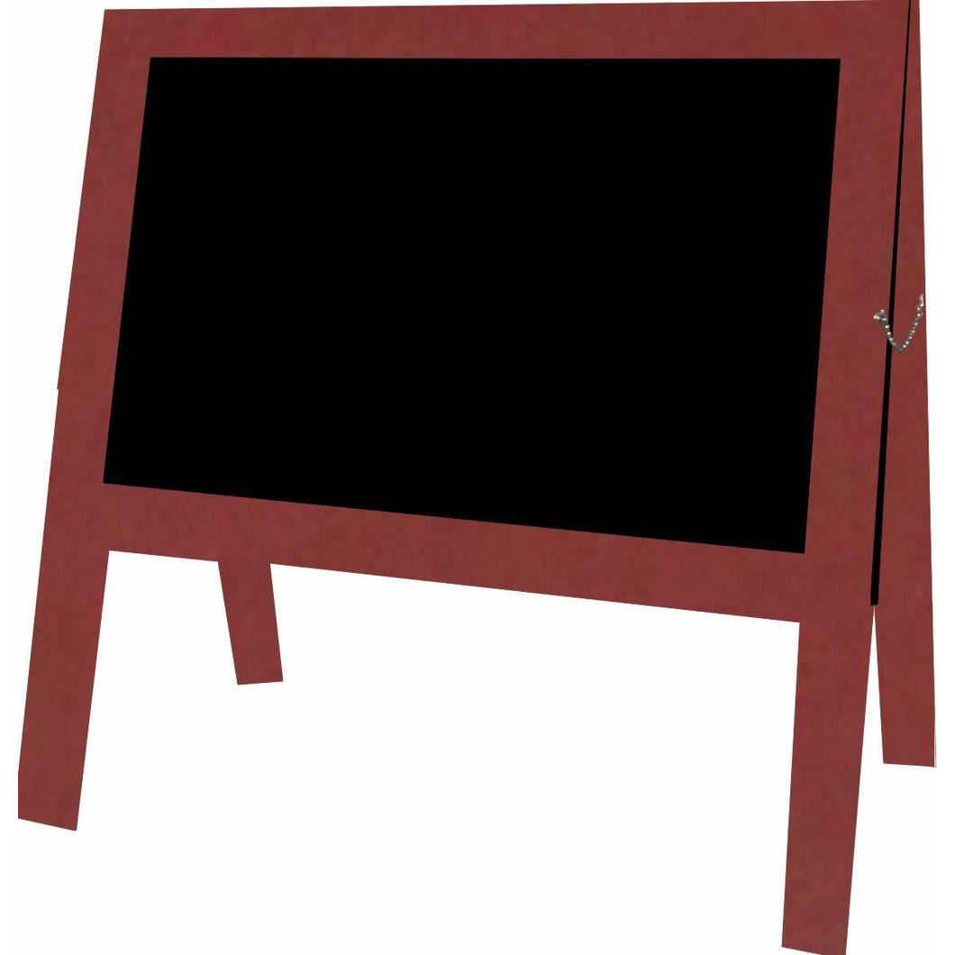 Little Peddler Chalkboard Easel - Red - With Legs - Wide Orientation