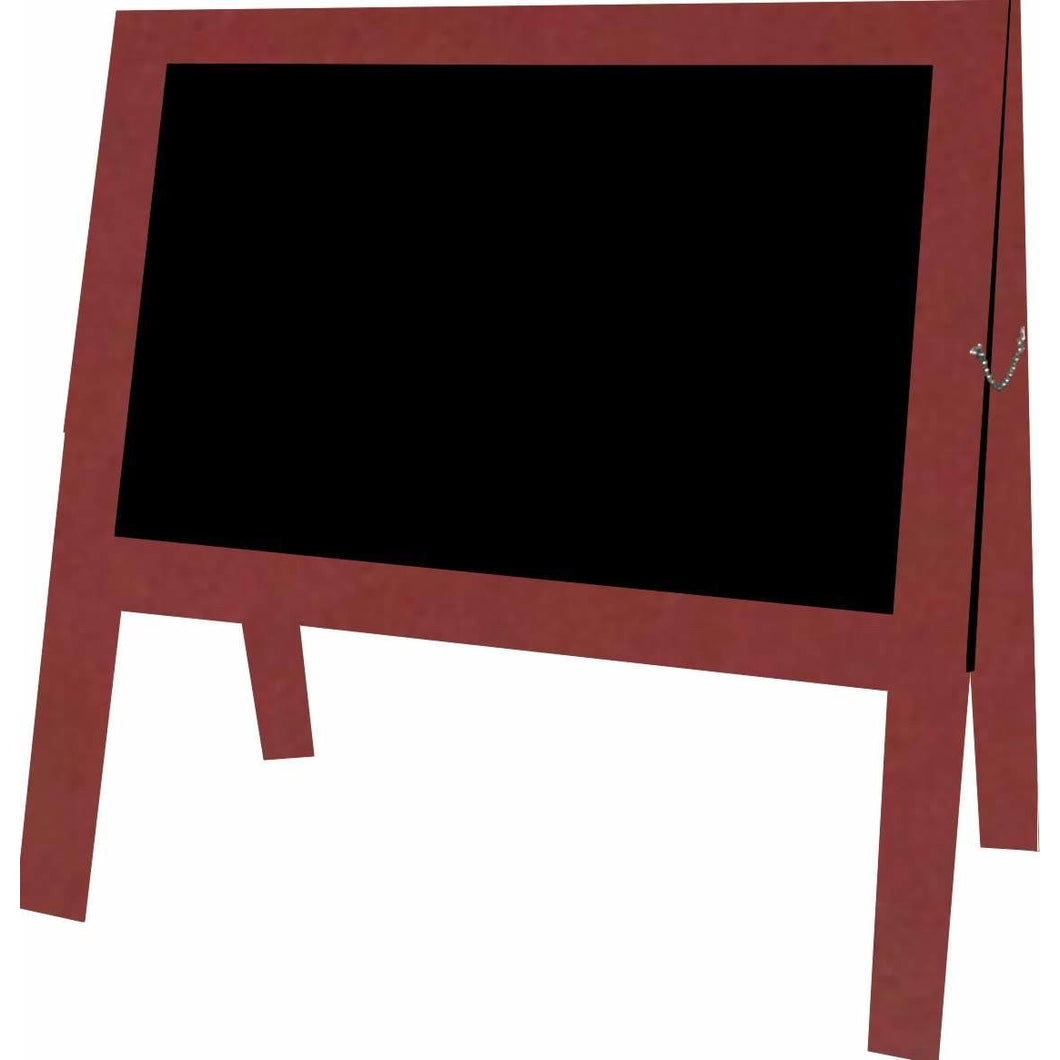 Outdoor Little Peddler Chalkboard Easel - Red - With Legs - Wide Orientation