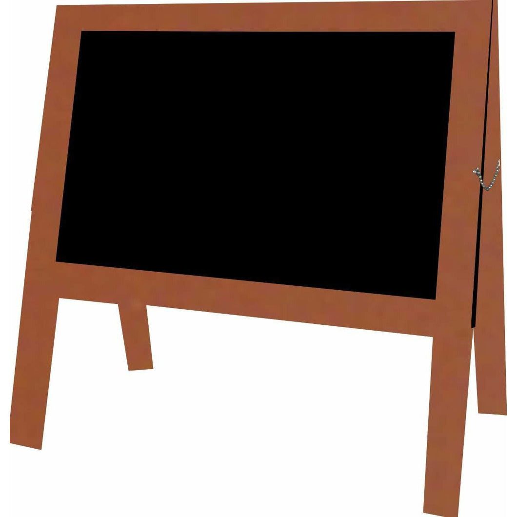 Outdoor Little Peddler Chalkboard Easel - Rust - With Legs - Wide Orientation-GL1