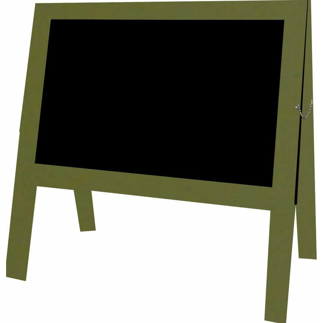 Little Peddler Chalkboard Easel - Spanish Olive - With Legs - Wide Orientation