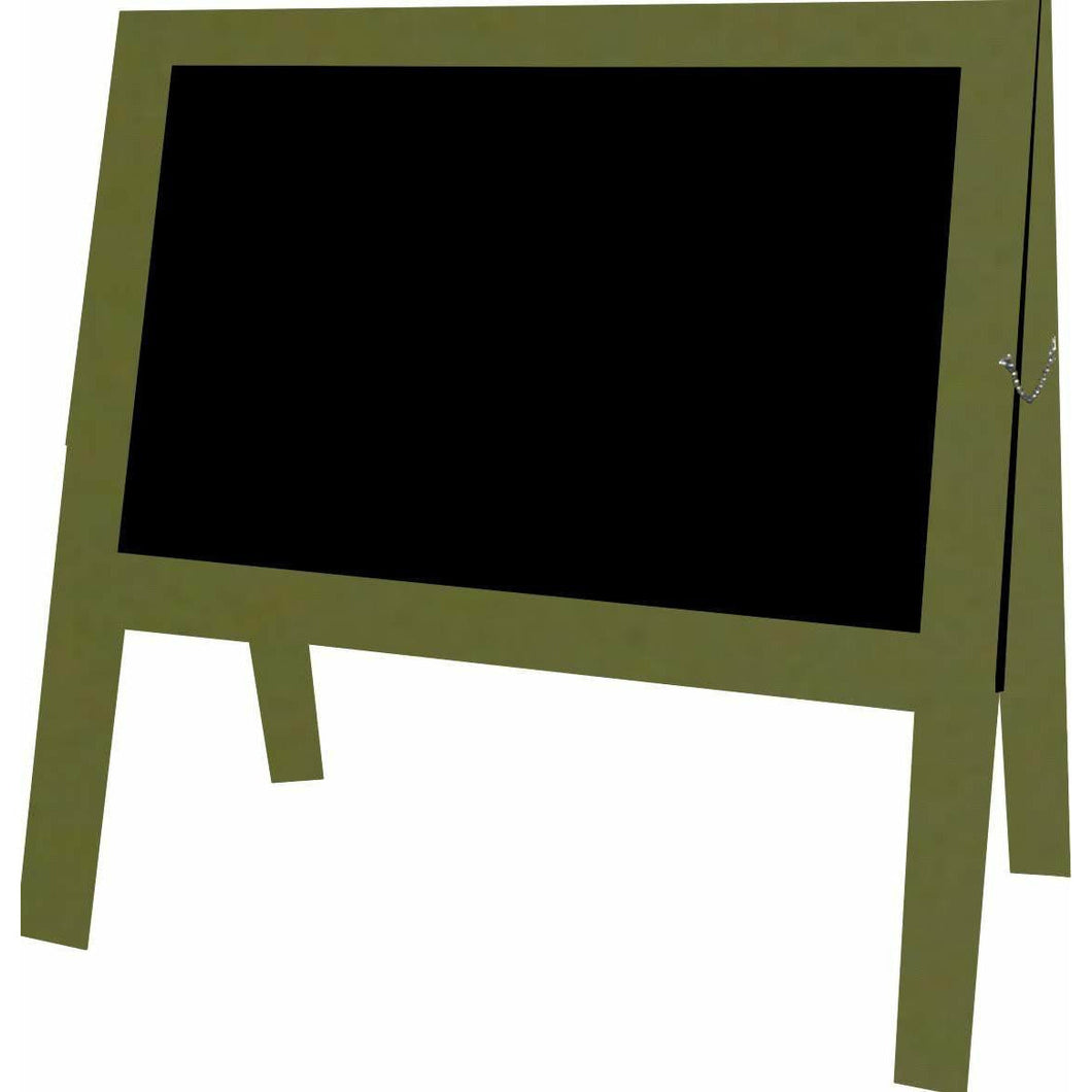 Outdoor Little Peddler Chalkboard Easel - Spanish Olive - With Legs - Wide Orientation-GL1