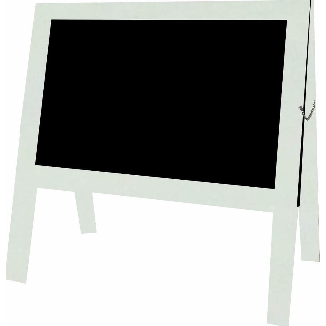 Outdoor Little Peddler Chalkboard Easel - White - With Legs - Wide Orientation-GL1