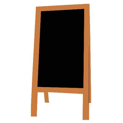 Outdoor Little Peddler Chalkboard Easel - Cantaloupe - With Legs - Tall Orientation